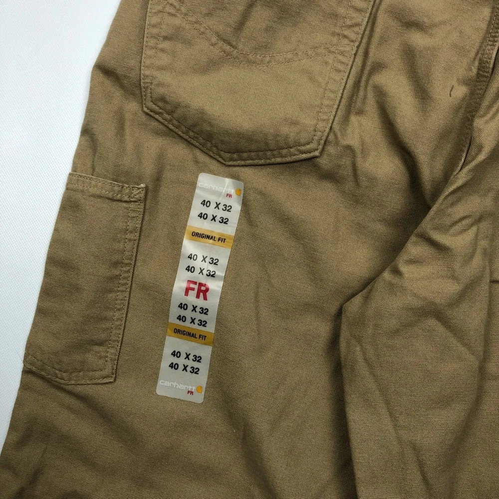 Carhartt FR Flame Resistant Work Pants Khaki 40x32 FRB159-GKH Original Fit